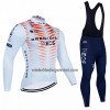 Set Fietsshirt Lange Mouw + Lange Koersbroek 2022 INEOS Grenadiers Wit Rood
